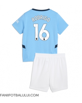 Manchester City Rodri Hernandez #16 Echipament de Fotbal Replică 2024-25 Copii Acasa (+ Șorturi)